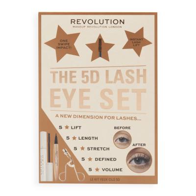 Makeup Revolution London 5D Lash Eye Set Zestaw Tusz do rzęs 5D Lash 14 ml + Eyeliner Renaissance Flick 0,8 g Black + Pęseta do rzęs