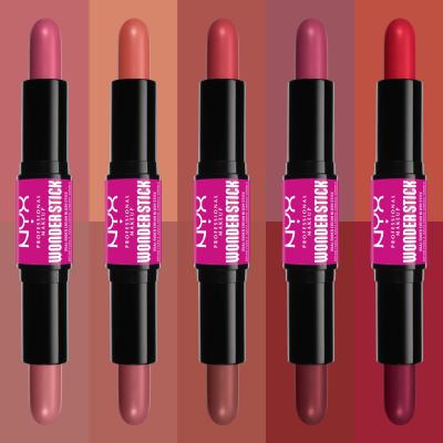 NYX Professional Makeup Wonder Stick Blush Róż dla kobiet 8 g Odcień 01 Light Peach And Baby Pink