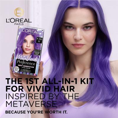 L&#039;Oréal Paris Préférence Meta Vivids Farba do włosów dla kobiet 75 ml Odcień 9.120 Meta Lilac