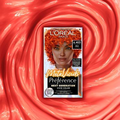 L&#039;Oréal Paris Préférence Meta Vivids Farba do włosów dla kobiet 75 ml Odcień 6.403 Meta Coral