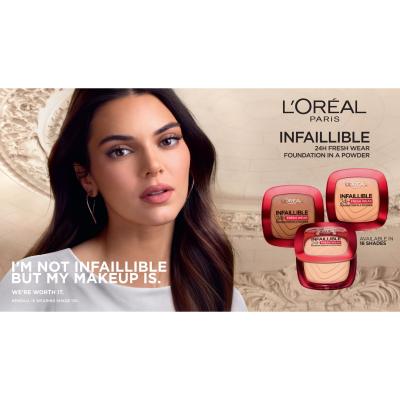 L&#039;Oréal Paris Infaillible 24H Fresh Wear Foundation In A Powder Podkład dla kobiet 9 g Odcień 200 Golden Sand