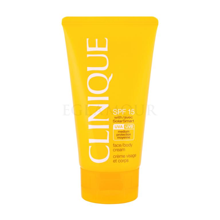 Clinique Sun Care Face Body Cream SPF15 Preparat do opalania ciała dla kobiet 150 ml