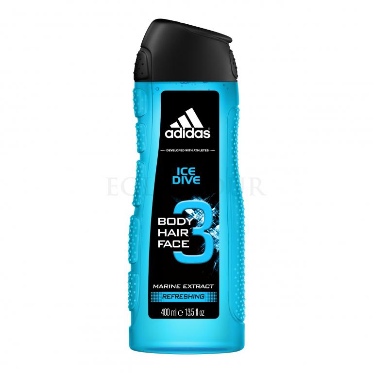 Adidas Ice Dive 3in1 Żel pod prysznic dla mężczyzn 400 ml