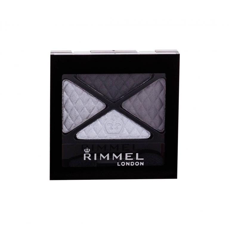 Rimmel London Glam Eyes Quad Cienie do powiek dla kobiet 4,2 g Odcień 001 Smokey Noir