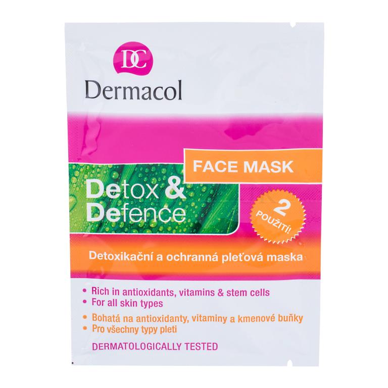 Dermacol Detox &amp; Defence Maseczka do twarzy dla kobiet 16 g