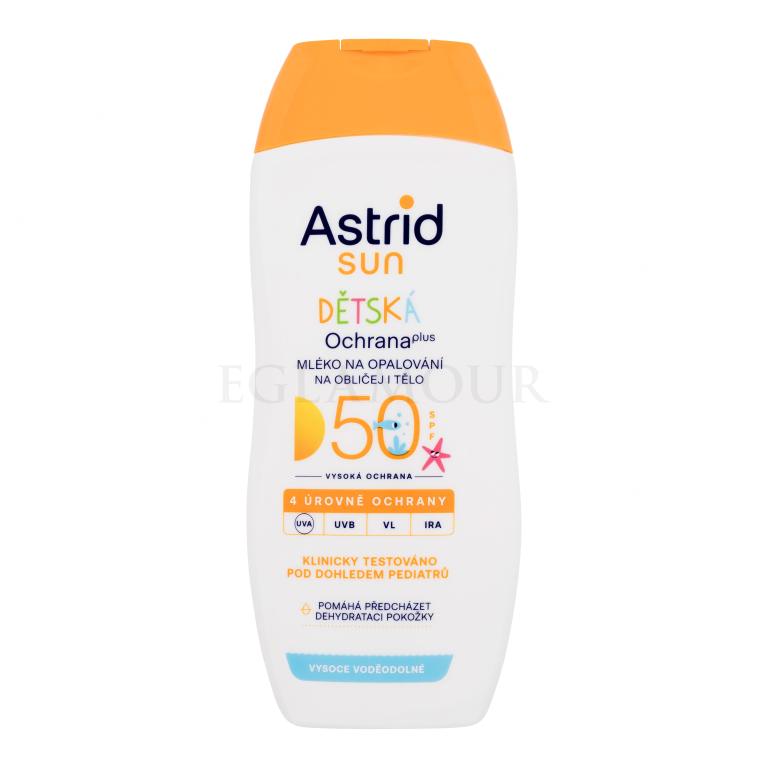 Astrid Sun Kids Face and Body Lotion SPF50 Preparat do opalania ciała dla dzieci 200 ml
