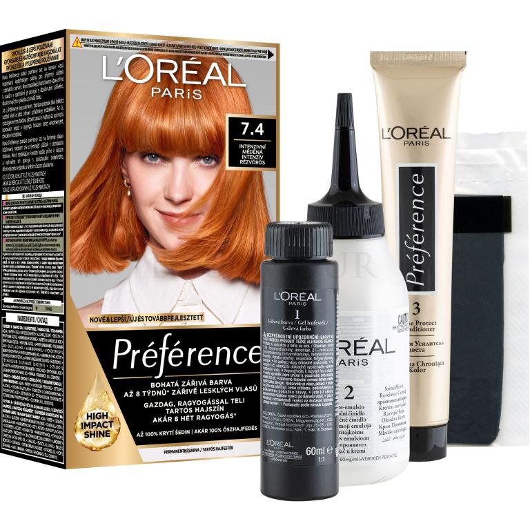 L&#039;Oréal Paris Préférence Féria Farba do włosów dla kobiet 60 ml Odcień 74 Dublin