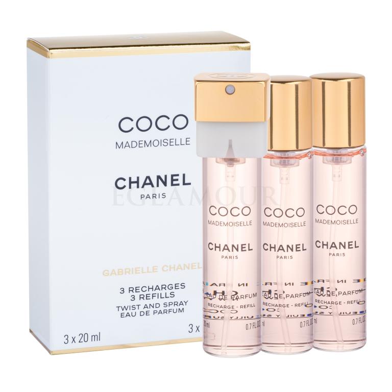Chanel Coco Mademoiselle Woda perfumowana dla kobiet Napełnienie 3x20 ml Uszkodzone pudełko