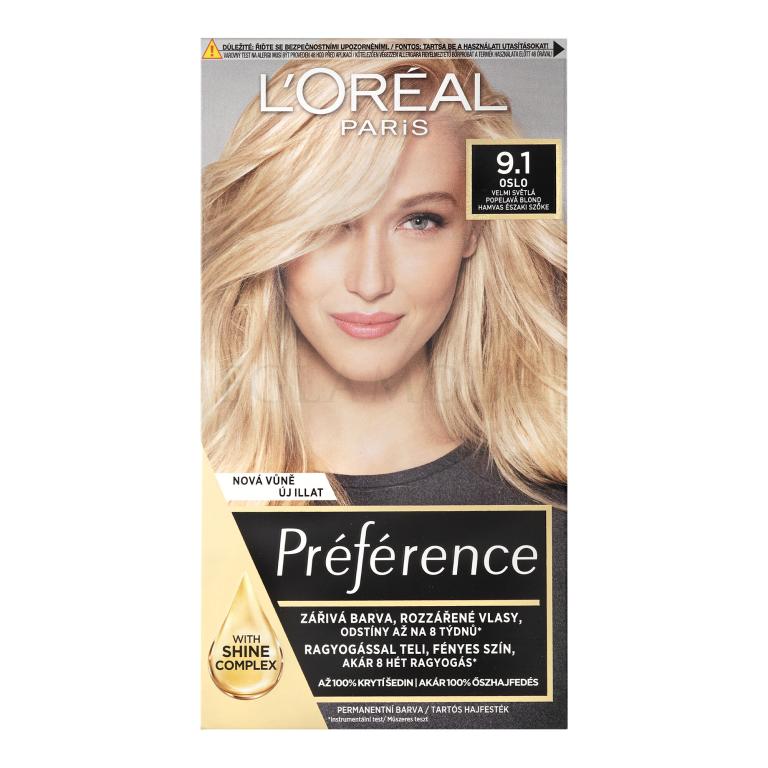 L&#039;Oréal Paris Préférence Farba do włosów dla kobiet 60 ml Odcień 9,1 Oslo