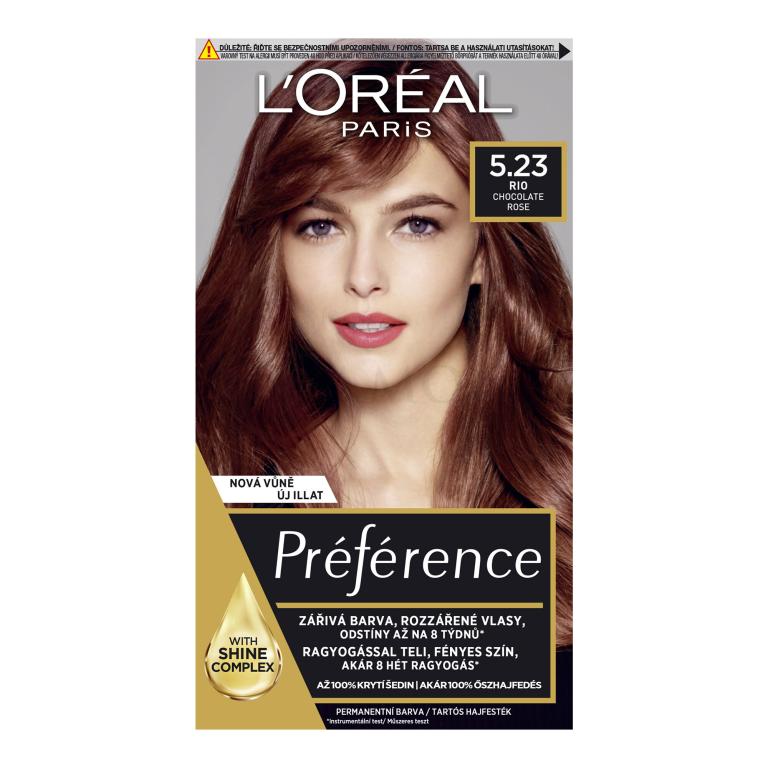 L&#039;Oréal Paris Préférence Farba do włosów dla kobiet 60 ml Odcień 5,23 Rio