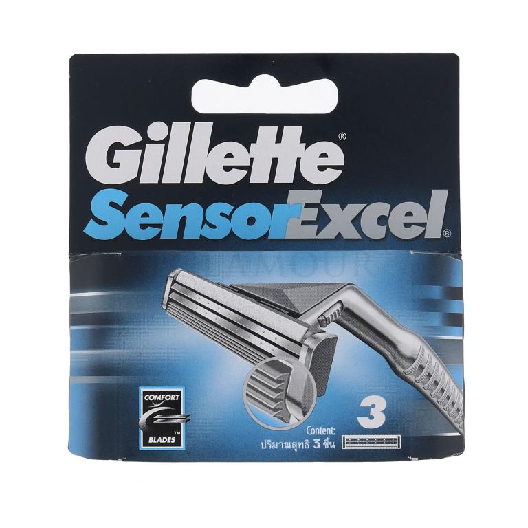 Gillette Sensor Excel Wkład do maszynki dla mężczyzn 3 szt