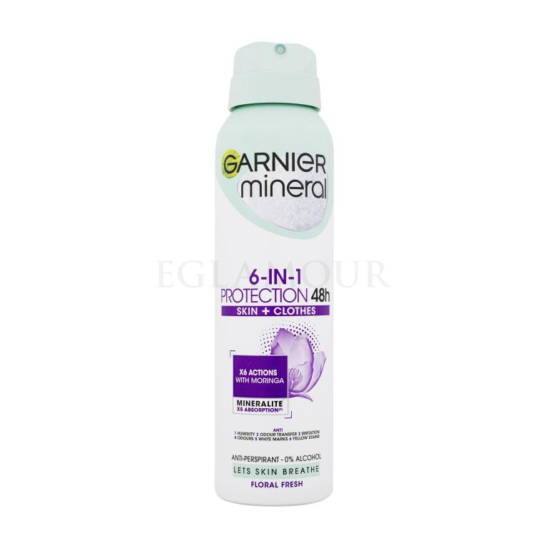Garnier Mineral Protection 6-in-1 Floral Fresh 48h Antyperspirant dla kobiet 150 ml