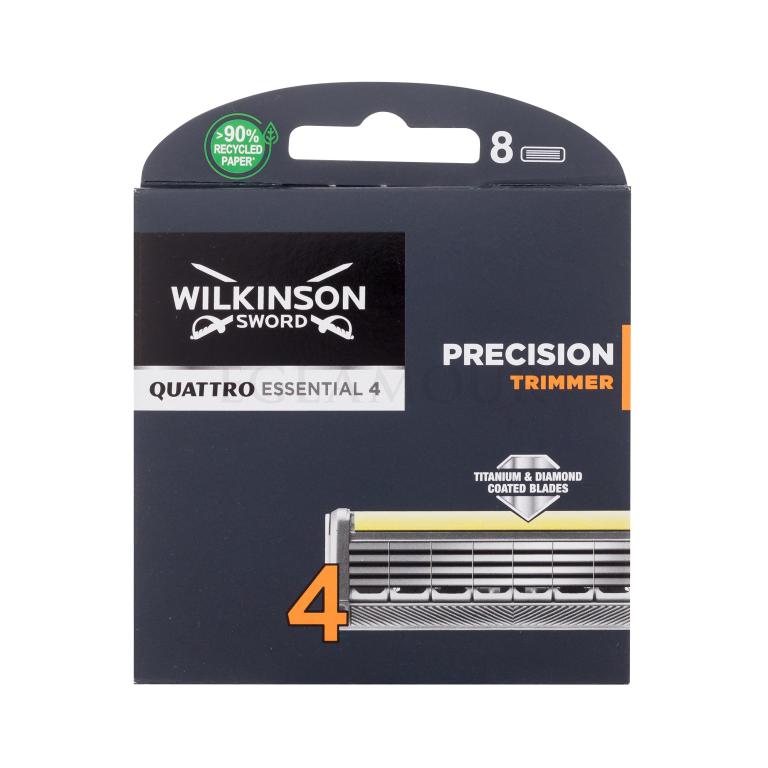 Wilkinson Sword Quattro Essential 4 Precision Trimmer Wkład do maszynki dla mężczyzn Zestaw