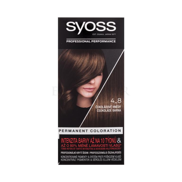 Syoss Permanent Coloration Farba do włosów dla kobiet 50 ml Odcień 4-8 Chocolate Brown