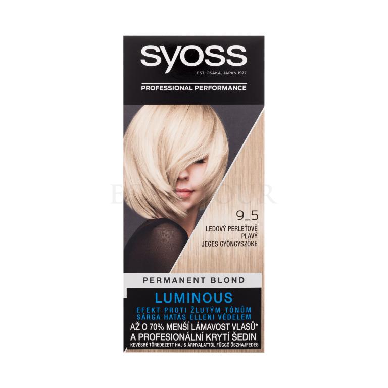 Syoss Permanent Coloration Permanent Blond Farba do włosów dla kobiet 50 ml Odcień 9-5 Frozen Pearl Blond