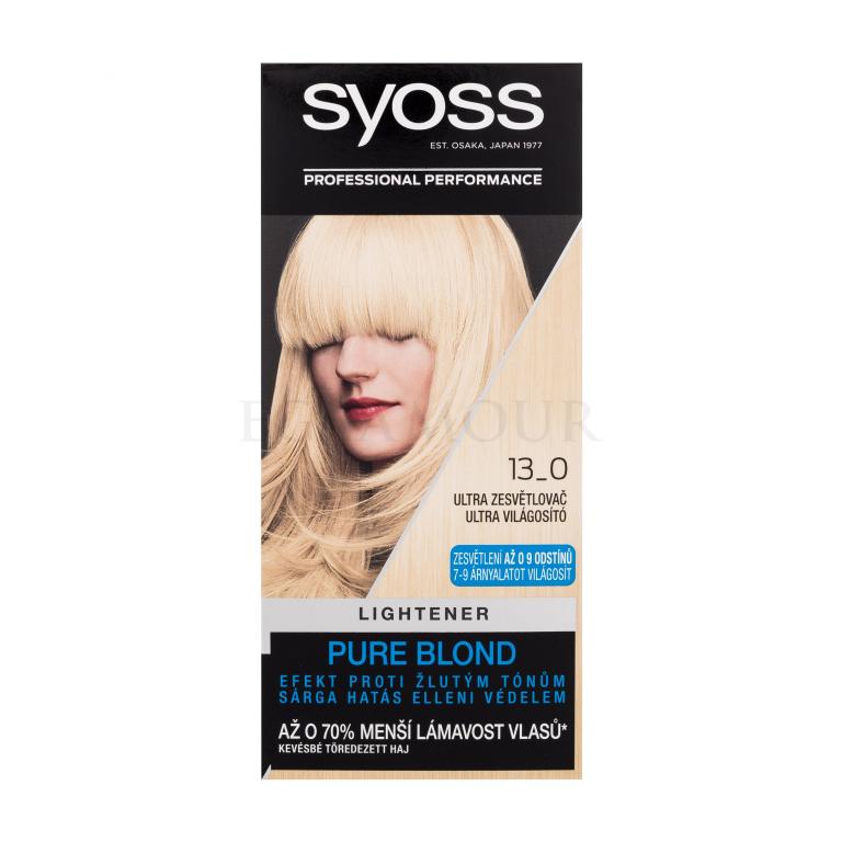 Syoss Permanent Coloration Lightener Farba do włosów dla kobiet 50 ml Odcień 13-0 Ultra Lightener