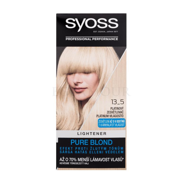 Syoss Permanent Coloration Lightener Farba do włosów dla kobiet 50 ml Odcień 13-5 Platinum Lightener