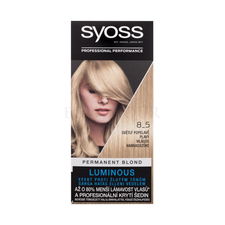 Syoss Permanent Coloration Permanent Blond Farba do włosów dla kobiet 50 ml Odcień 8-5 Light Ashy Blond