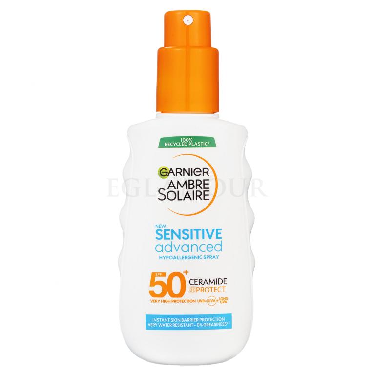 Garnier Ambre Solaire Sensitive Advanced Hypoallergenic Spray SPF50+ Preparat do opalania ciała 150 ml