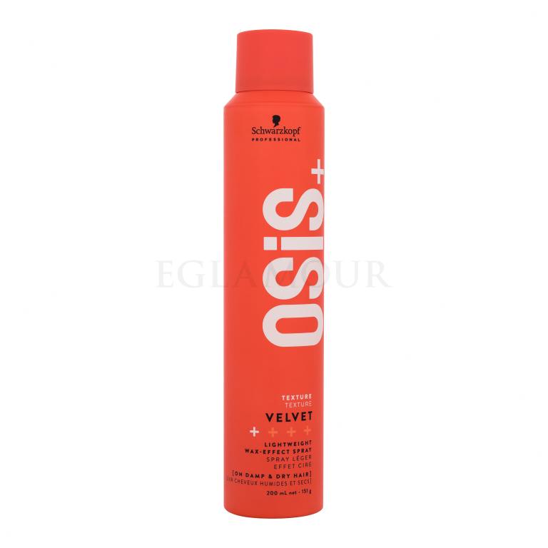 Schwarzkopf Professional Osis+ Velvet Lightweight Wax-Effect Spray Lakier do włosów dla kobiet 200 ml