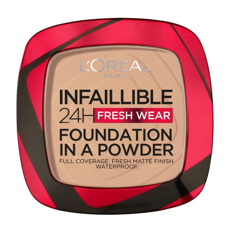 L&#039;Oréal Paris Infaillible 24H Fresh Wear Foundation In A Powder Podkład dla kobiet 9 g Odcień 130 True Beige