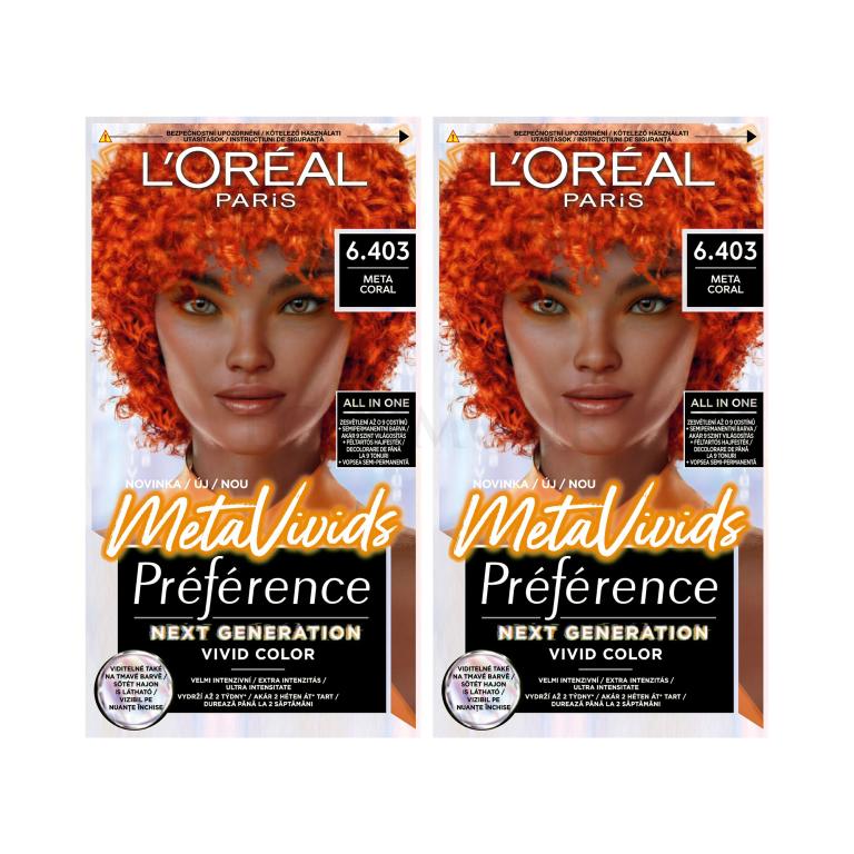 Zestaw Farba do włosów L&#039;Oréal Paris Préférence Meta Vivids