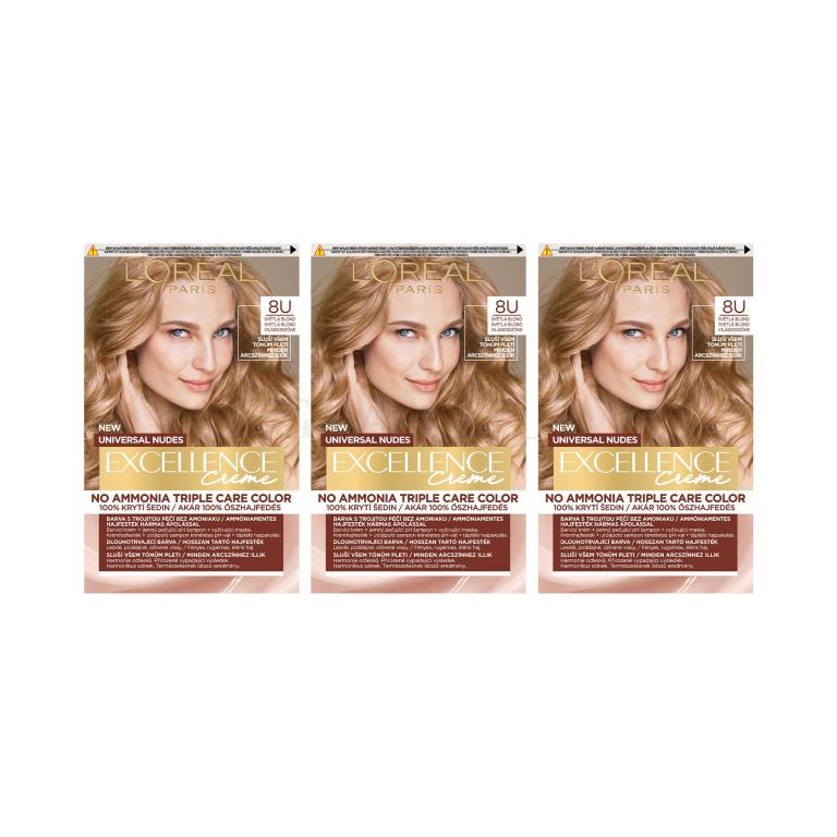 Zestaw Farba do włosów L&#039;Oréal Paris Excellence Creme Triple Protection