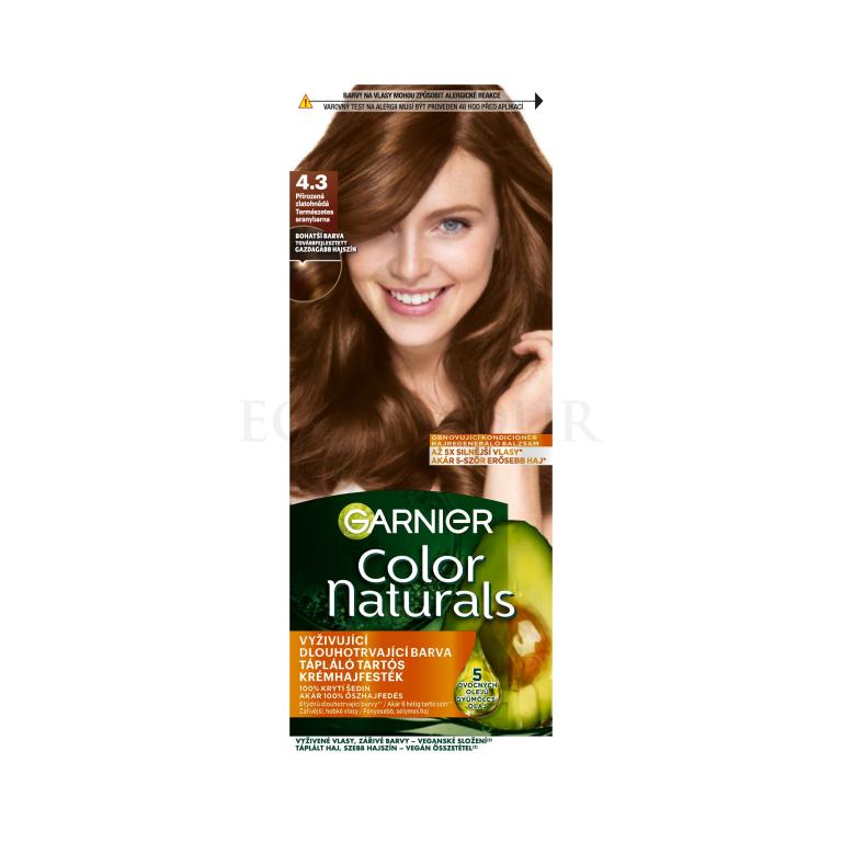 Garnier Color Naturals Farba do włosów dla kobiet 40 ml Odcień 4.3 Natural Golden Brown