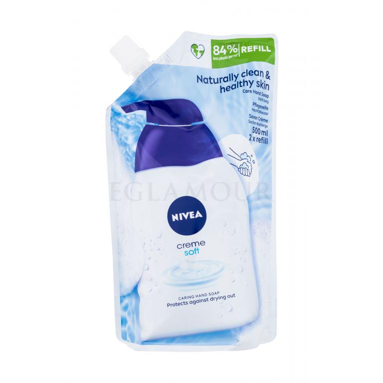 Nivea Creme Soft Care Soap Refill Mydło w płynie dla kobiet 500 ml