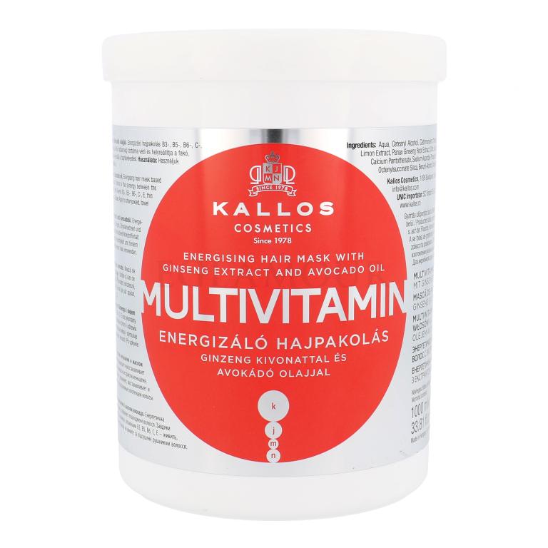 Kallos Cosmetics Multivitamin Maska do włosów dla kobiet 1000 ml