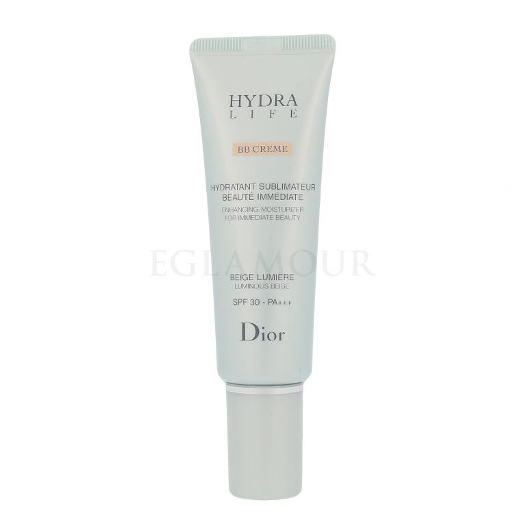 Christian Dior Hydra Life Enhancing Moisturizer SPF30 Krem BB dla kobiet 50 ml Odcień 01 Luminous Beige tester
