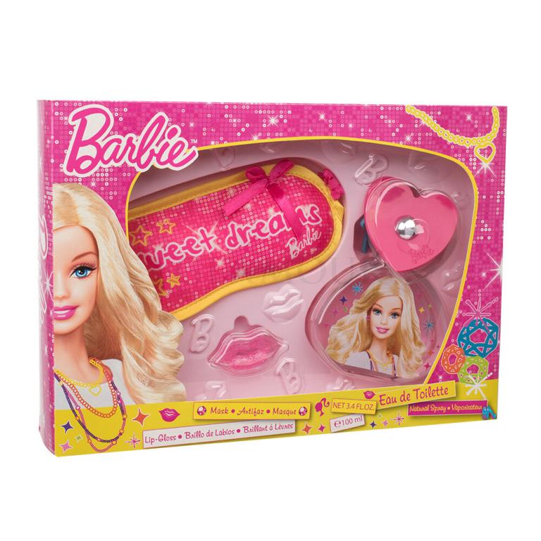 Barbie Barbie Zestaw Edt 100 ml + Błyszczyk do ust 2 g + Maska do spania
