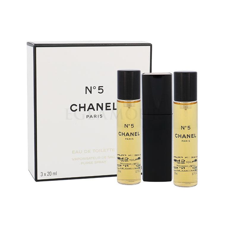 Chanel N°5 3x 20 ml Woda toaletowa dla kobiet Twist and Spray 20 ml