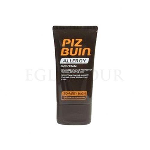 PIZ BUIN Allergy Sun Sensitive Skin Face Cream SPF50+ Preparat do opalania twarzy 40 ml Uszkodzone pudełko
