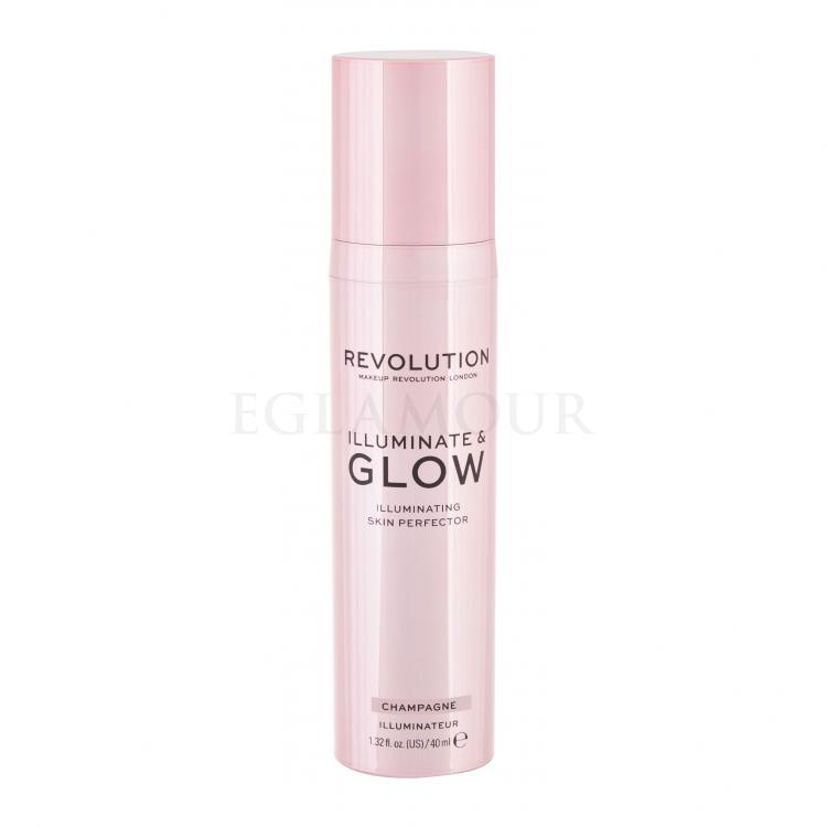 Makeup Revolution London Glow &amp; Illuminate Rozświetlacz dla kobiet 40 ml Odcień Champagne