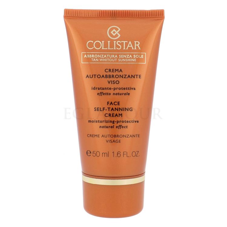 Collistar Tan Without Sunshine Face Self-Tanning Cream Samoopalacz dla kobiet 50 ml