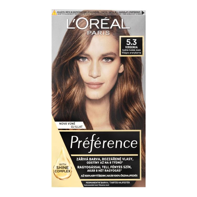 L&#039;Oréal Paris Préférence Farba do włosów dla kobiet 60 ml Odcień 5,3 Virginia