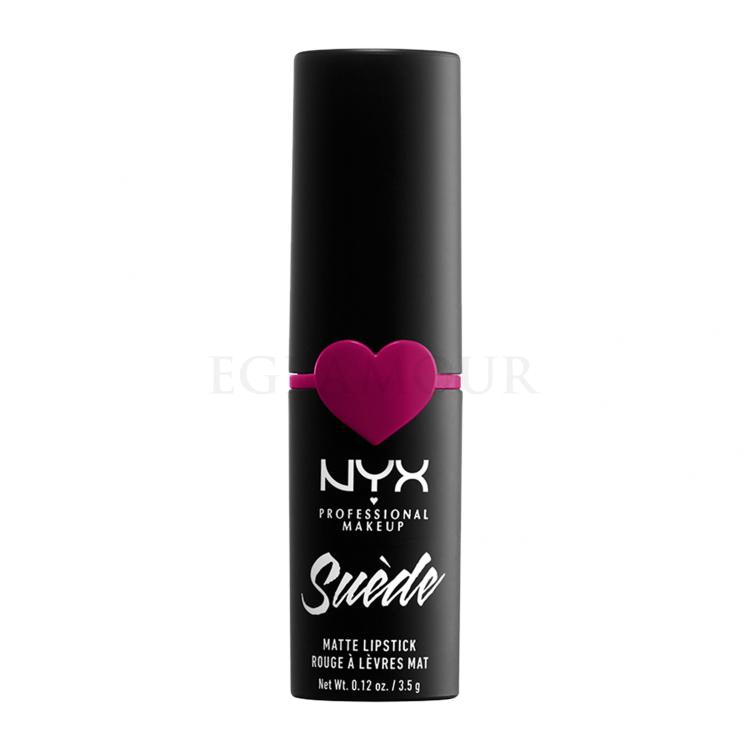 NYX Professional Makeup Suède Matte Lipstick Pomadka dla kobiet 3,5 g Odcień 12 Clinger