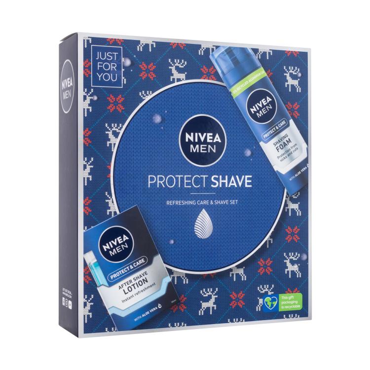 Nivea Men Protect Shave Zestaw Woda po goleniu 100 ml + pianka do golenia 200 ml