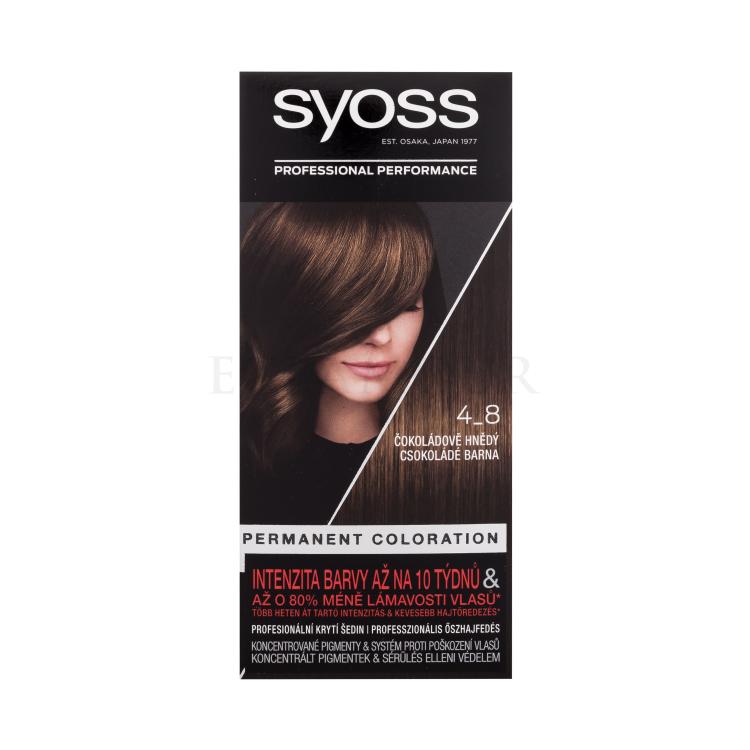 Syoss Permanent Coloration Farba do włosów dla kobiet 50 ml Odcień 4-8 Chocolate Brown
