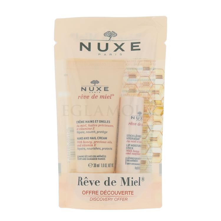 NUXE Rêve de Miel Zestaw 30ml Reve de Miel Hand And Nail Cream + 4 g Reve de Miel Lip moisturizing Stick