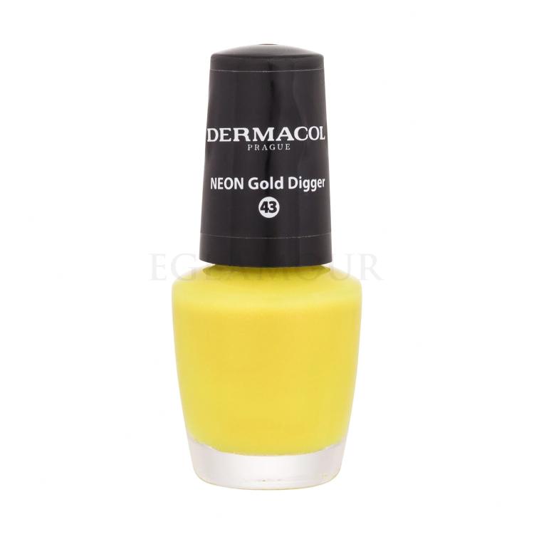 Dermacol Neon Lakier do paznokci dla kobiet 5 ml Odcień 43 NEON Gold Digger