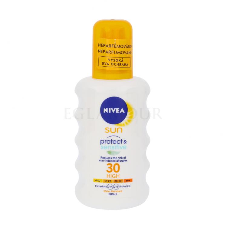 Nivea Sun Protect &amp; Sensitive Spray SPF30 Preparat do opalania ciała 200 ml