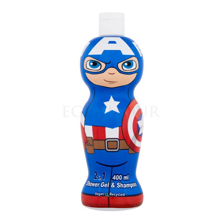 Marvel Avengers Captain America 2in1 Shower Gel &amp; Shampoo Żel pod prysznic dla dzieci 400 ml