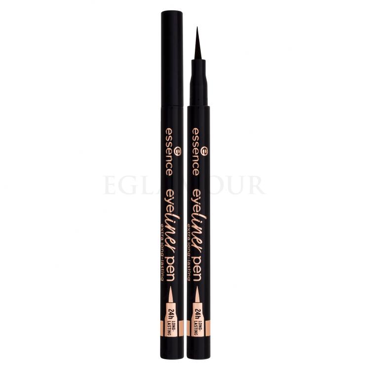 Essence Eyeliner Pen Extra Long-Lasting Waterproof Eyeliner dla kobiet 1,1 ml Odcień 010 Blackest Black