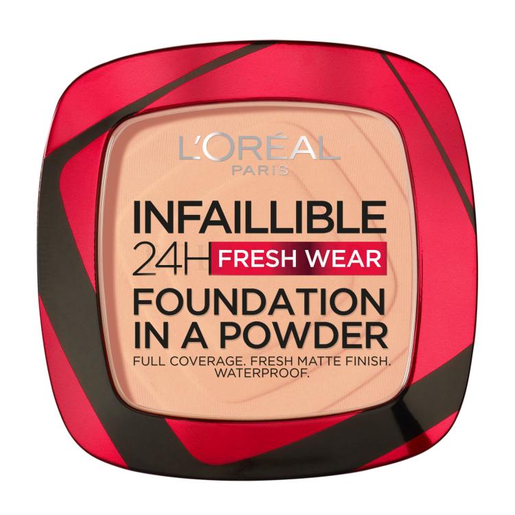 L&#039;Oréal Paris Infaillible 24H Fresh Wear Foundation In A Powder Podkład dla kobiet 9 g Odcień 200 Golden Sand