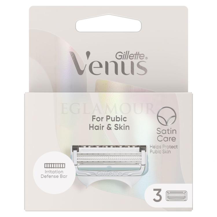 Gillette Venus Satin Care For Pubic Hair &amp; Skin Wkład do maszynki dla kobiet Zestaw