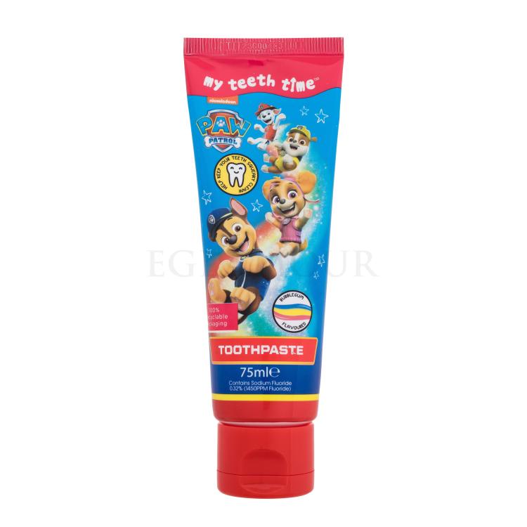 Nickelodeon Paw Patrol Toothpaste Bubblegum Pasta do zębów dla dzieci 75 ml