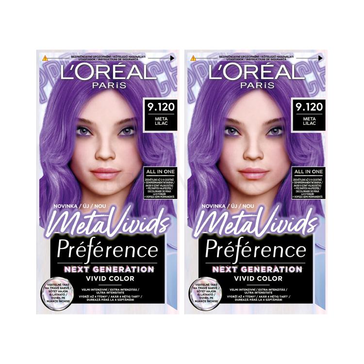 Zestaw Farba do włosów L&#039;Oréal Paris Préférence Meta Vivids