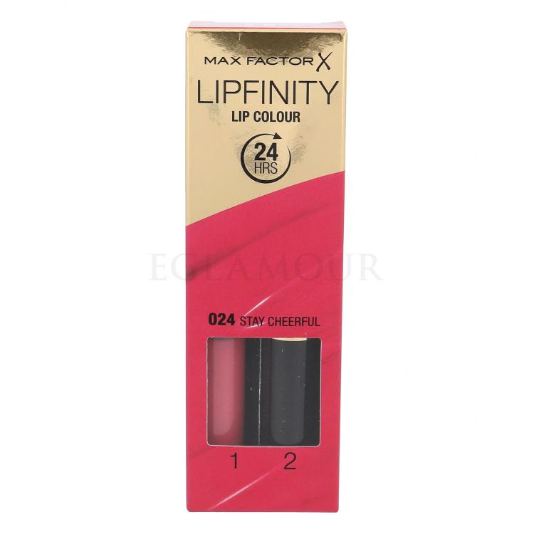 Max Factor Lipfinity 24HRS Lip Colour Pomadka dla kobiet 4,2 g Odcień 024 Stay Cheerful